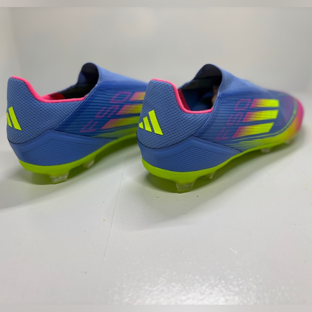 Adidas F50 League Laceless FG/MG Soccer Cleats Men’s Size 13 Blue Pink - Picture 5 of 11